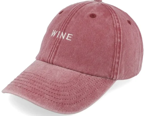 Dad Cap-Iconic Wine Vintage Washed Red Dad Cap -