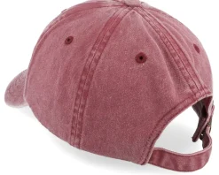 Dad Cap-Iconic Wine Vintage Washed Red Dad Cap -