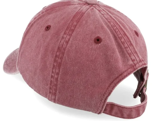 Dad Cap-Iconic Wine Vintage Washed Red Dad Cap -
