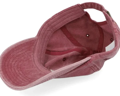 Dad Cap-Iconic Wine Vintage Washed Red Dad Cap -