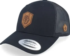 Best Wild Spirit Wolf Paw Shield Patch Retro Black Trucker -