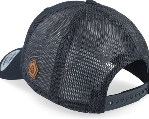 Best Wild Spirit Wolf Paw Shield Patch Retro Black Trucker -