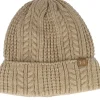 Online Under Armour Women Halftime Cable Knit Beanie Camel Cuff - Beige