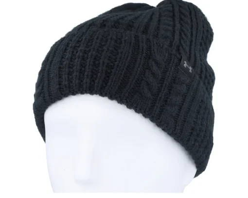 Online Under Armour Women Halftime Cable Knit Beanie Cuff - Black
