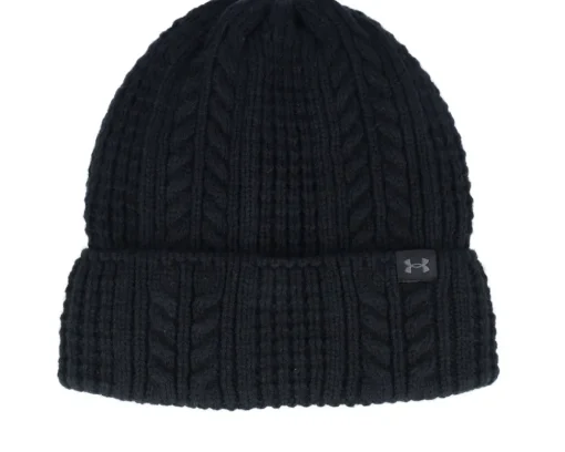 Online Under Armour Women Halftime Cable Knit Beanie Camel Cuff - Beige