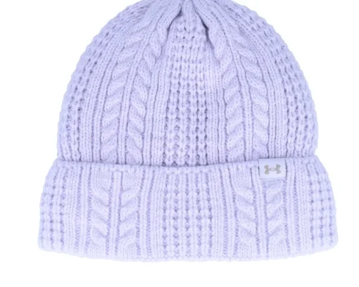 Online Under Armour Women Halftime Cable Knit Beanie Camel Cuff - Beige