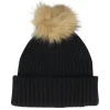 Hot MJM Hats Womens Beanie Pia 42 Mix Black Pom -