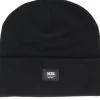 Cuff Beanies-Vans Womens Breakin Curfew Beanie Ii Black/Black Cuff -