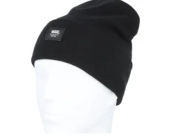 Cuff Beanies-Vans Womens Breakin Curfew Beanie Ii Black/Black Cuff -