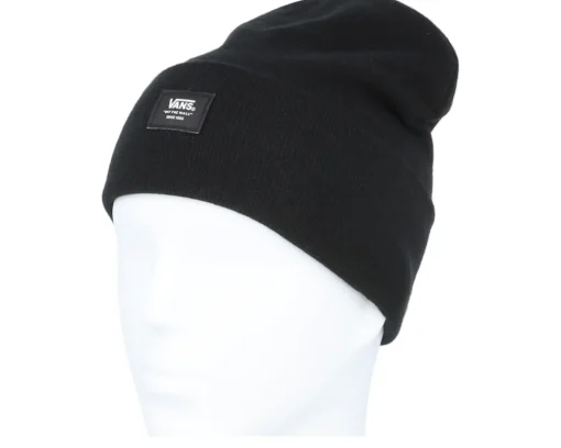 Cuff Beanies-Vans Womens Breakin Curfew Beanie Ii Black/Black Cuff -