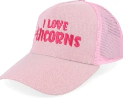 Trucker-Unicorns Womens Ponytail I Love Sparkle Babypink Trucker -