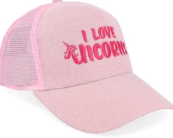 Trucker-Unicorns Womens Ponytail I Love Sparkle Babypink Trucker -