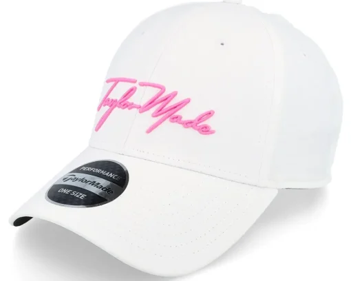Golf-Taylor Made Womens Script White/Pink Adjustable -