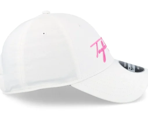 Golf-Taylor Made Womens Script White/Pink Adjustable -