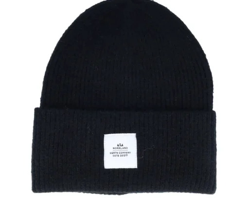 Online SQRTN Wood Raw Beanie Black Cuff -