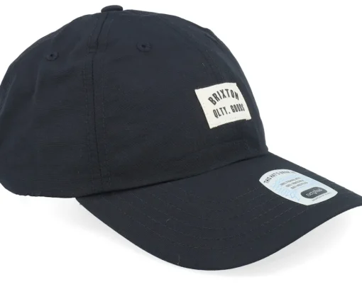 Dad Cap-Brixton Woodburn Black Nylon Dad Cap -