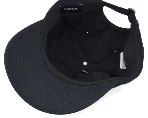 Dad Cap-Brixton Woodburn Black Nylon Dad Cap -
