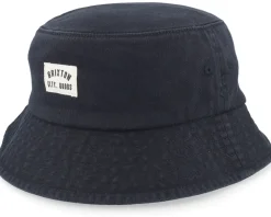 Buckets-Brixton Woodburn Packable Hat Sol Wash Bucket - Black