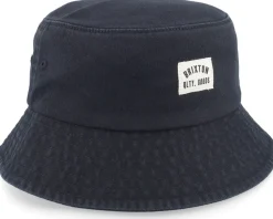 Buckets-Brixton Woodburn Packable Hat Sol Wash Bucket - Black