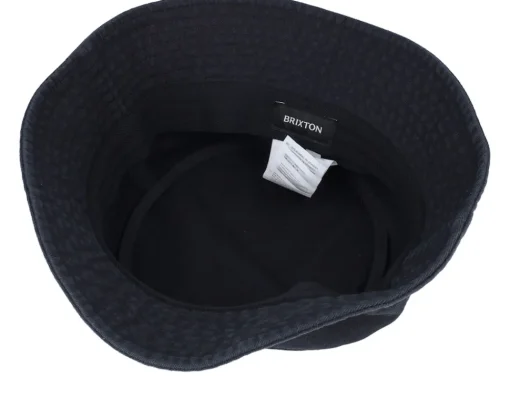 Buckets-Brixton Woodburn Packable Hat Sol Wash Bucket - Black