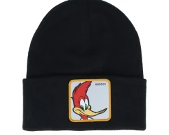 Cuff Beanies-Capslab Woody Woodpecker Beanie Black Cuff -