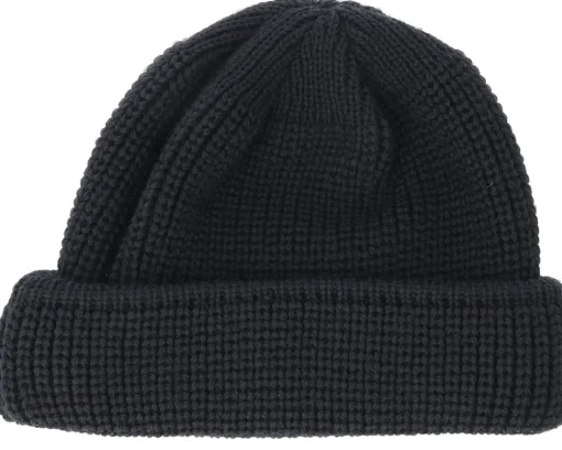 Short Beanies-Stetson Wool Black Beanie -