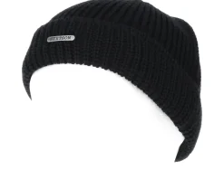 Short Beanies-Stetson Wool Black Beanie -