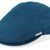 New Seeberger Wool blend Blue Flat Cap -