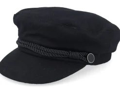 Vega-Seeberger Wool Blend Elbsegler Flat Cap - Black