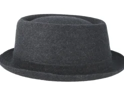 Pork Pie Hats-Stetson Wool Grey Pork Pie -