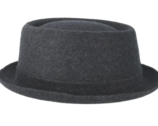 Pork Pie Hats-Stetson Wool Grey Pork Pie -