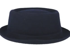 Pork Pie Hats-Stetson Wool Navy Pork Pie -