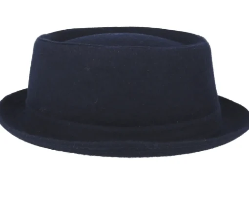 Pork Pie Hats-Stetson Wool Navy Pork Pie -