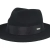 Fedora-Seeberger Woolfelt Black Fedora -