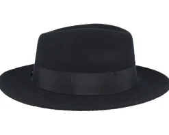 Fedora-Seeberger Woolfelt Black Fedora -