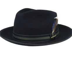 Outlet Stetson Woolfelt Black Fedora -