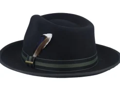 Outlet Stetson Woolfelt Black Fedora -