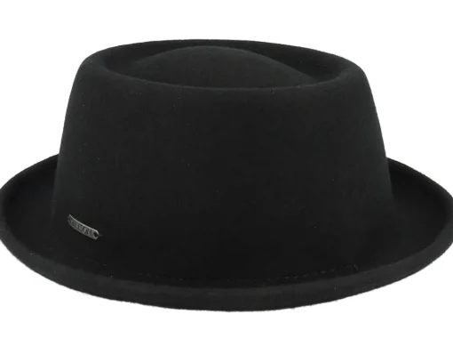 Hot Stetson Woolfelt Black Pork Pie -
