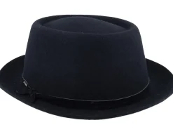 Pork Pie Hats-Stetson Woolfelt Black Pork Pie -