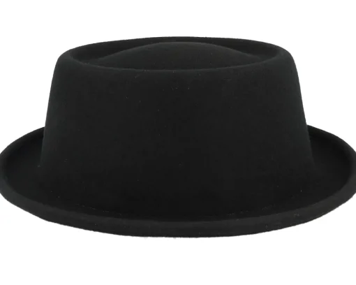 Hot Stetson Woolfelt Black Pork Pie -