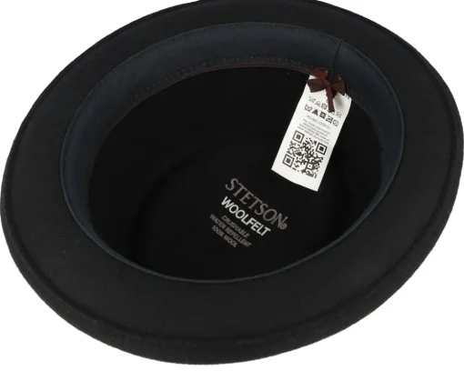 Hot Stetson Woolfelt Black Pork Pie -