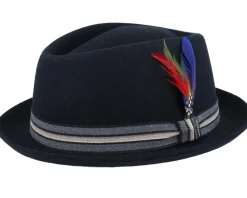 Fashion Stetson Woolfelt Diamond Pork Pie -