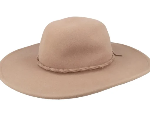 Sun Hat-Seeberger Woolfelt Floppy Camel Sun Hat -