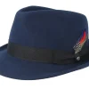 Trilby Hats-Stetson Woolfelt Navy Trilby -