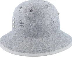 Buckets-Seeberger Woolfelt Smoke Gray Cloche - Grey