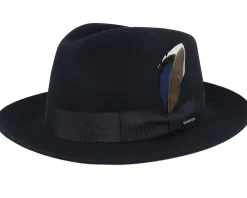 Best Stetson Woolfelt/Cashmere Black Fedora -