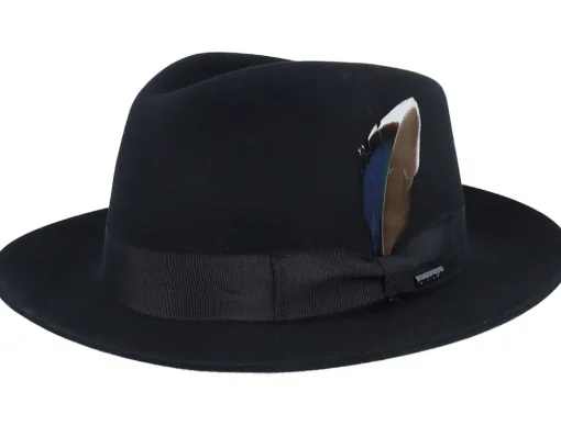Best Stetson Woolfelt/Cashmere Black Fedora -