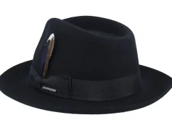 Best Stetson Woolfelt/Cashmere Black Fedora -