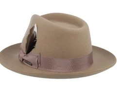 Clearance Stetson Woolfelt/Cashmere Light Almond Fedora -