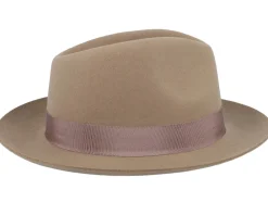 Clearance Stetson Woolfelt/Cashmere Light Almond Fedora -